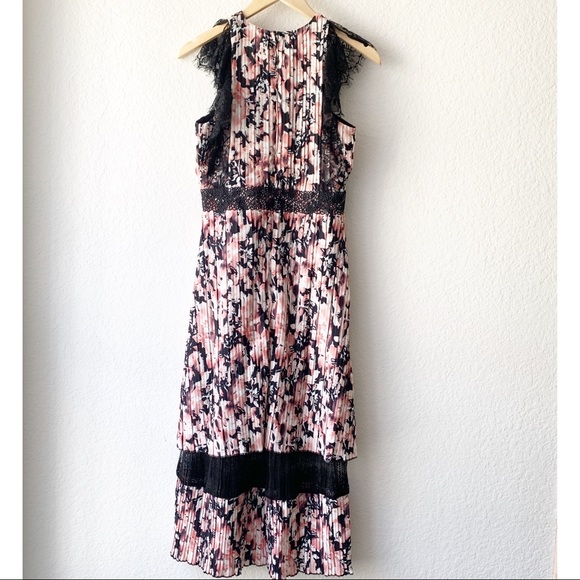 Foxiedox Jasmine Lace Pleated Floral Midi Dress XS - Picture 5 of 16